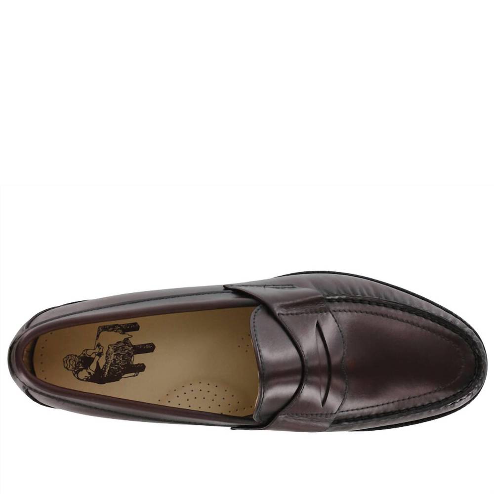NEW SAS men's penny 40 slip on loafer - medium width in cordovan - Picture 3 of 6